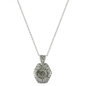 Montana Silversmiths Antiqued Floral Pendant Necklace (NC3320)